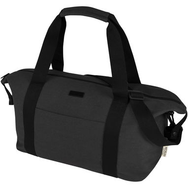 Спортивна сумка Joey із брезенту, переробленого за стандартом GRS, об'ємом 25 л, колір суцільний чорний - 12068190- Фото №1