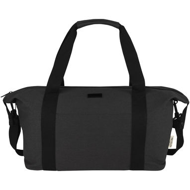 Спортивная сумка Joey из брезента, переработанного по стандарту GRS, объемом 25 л, цвет сплошной черный - 12068190- Фото №2