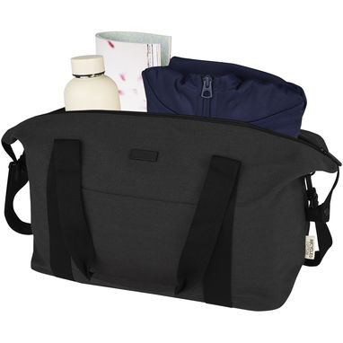 Спортивна сумка Joey із брезенту, переробленого за стандартом GRS, об'ємом 25 л, колір суцільний чорний - 12068190- Фото №4