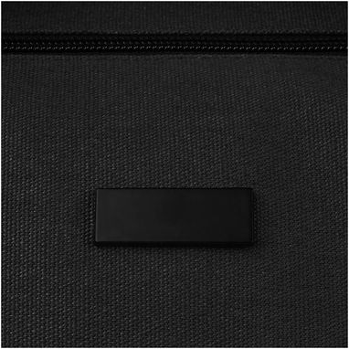 Спортивна сумка Joey із брезенту, переробленого за стандартом GRS, об'ємом 25 л, колір суцільний чорний - 12068190- Фото №5
