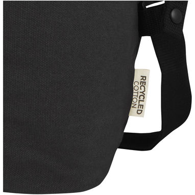 Спортивна сумка Joey із брезенту, переробленого за стандартом GRS, об'ємом 25 л, колір суцільний чорний - 12068190- Фото №7