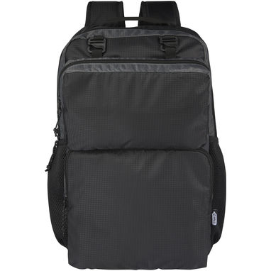 Легкий рюкзак для ноутбука 15-дюймового Trailhead об'ємом 14 л, з перероблених матеріалів за стандартом GRS, колір суцільний чорний, сірий - 12068290- Фото №2