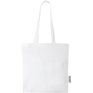 Еко-сумка Madras об'ємом 7 л з переробленої бавовни щільністю 140 г/м2, колір білий - 12069501- Фото №2