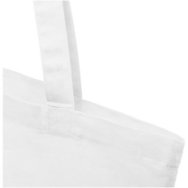Еко-сумка Madras об'ємом 7 л з переробленої бавовни щільністю 140 г/м2, колір білий - 12069501- Фото №4
