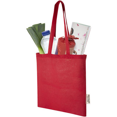 Еко-сумка Madras об'ємом 7 л з переробленої бавовни щільністю 140 г/м4, колір червоний - 12069521- Фото №3