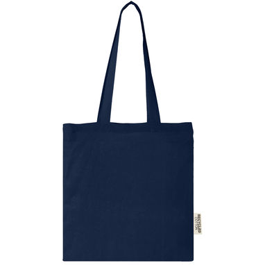 Эко-сумка Madras объемом 7 л из переработанного хлопка плотностью 140 г/м2, цвет темно-синий - 12069555- Фото №2