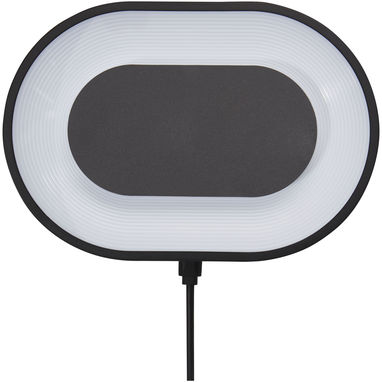 Бездротовий зарядний пристрій Ray з пульсуючим світловим індикатором, колір суцільний чорний - 12428190- Фото №3