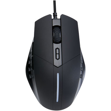 Ігрова мишка RGB Gleam з підсвіткою логотипу, колір суцільний чорний - 12429190- Фото №3