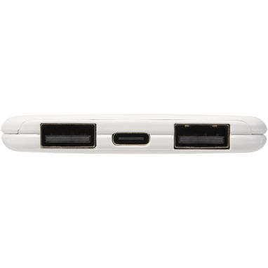 Тонкое двойное портативное зарядное устройство Slender емкостью 4000 мА·ч, цвет белый - 12431901- Фото №6