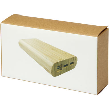 Портативное зарядное устройство Tulda из бамбука, 20,000 мАч, цвет натуральный - 12432406- Фото №2
