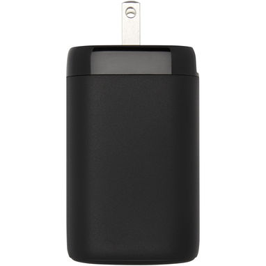 Зарядное устройство для путешествий ADAPT мощностью 25 Вт из переработанного пластика с PD, цвет сплошной черный - 12432890- Фото №3