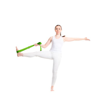 Ремешок для йоги Virabha из RPET, цвет зеленый - 12703661- Фото №1