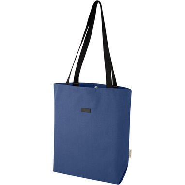 Универсальная эко-сумка Joey из холста, переработанного по стандарту GRS, объемом 14 л, цвет темно-синий - 13004255- Фото №1