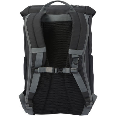 Водонепроникний рюкзак Aqua для ноутбука з діагоналлю екрану 15,6 дюйма, виготовлений з перероблених матеріалів, колір чорний - 13004490- Фото №3