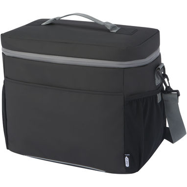 Водонепроницаемая сумка-холодильник Aqua на 20 банок, изготовленная из переработанных материалов согласно стандарту GRS, объе, цвет сплошной черный - 13004590- Фото №1