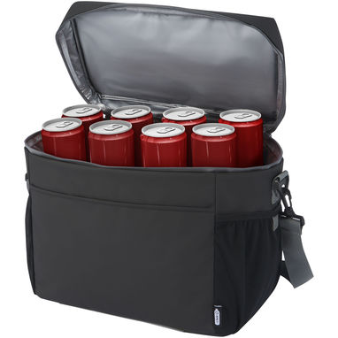 Водонепроницаемая сумка-холодильник Aqua на 20 банок, изготовленная из переработанных материалов согласно стандарту GRS, объе, цвет сплошной черный - 13004590- Фото №5