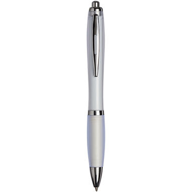 Изящная шариковая ручка с матовым корпусом и рукояткой, цвет белый - 21033500- Фото №1