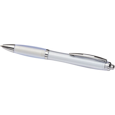 Изящная шариковая ручка с матовым корпусом и рукояткой, цвет белый - 21033500- Фото №3