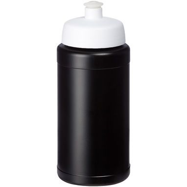 Спортивная бутылка Baseline Plus Renew объемом 500 мл, цвет сплошной черный, белый - 21046009- Фото №1