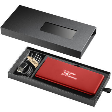 Тонкий зарядний пристрій SCX.design P15 з підсвічуванням логотипу, колір червоний - 2PX01621- Фото №3