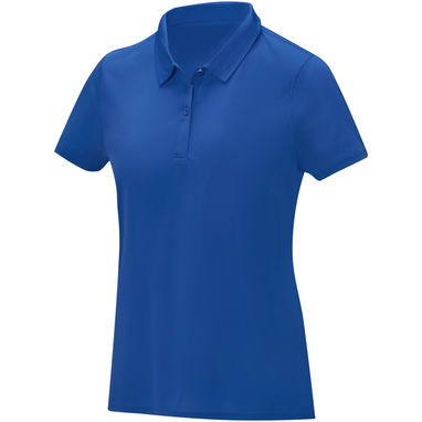 Женская cool fit  футболка поло с короткими рукавами Deimos, цвет cиний  размер S - 39095521- Фото №1
