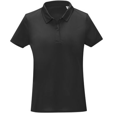 Жіноча cool fit футболка поло з короткими рукавами Deimos, колір суцільний чорний  розмір XS - 39095900- Фото №2