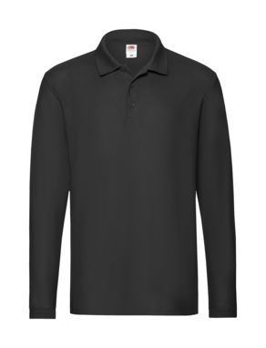 Рубашка-поло Long Sleeve, цвет черный  размер L - AP722863-10_L- Фото №2