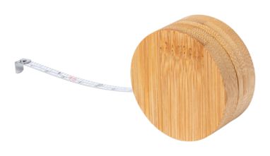 Круглая бамбуковая открывалка Sitong с рулеткой 1 м, цвет натуральный - AP722953- Фото №4