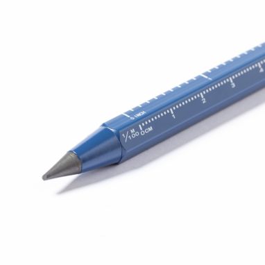 Безчорнильна ручка з лінійкою Teluk, колір темно-синій - AP722982-06A- Фото №6