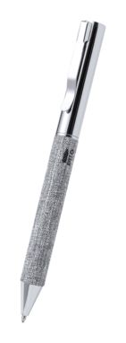 Кулькова ручка з корпусом з переробленого поліестеру, колір срібний - AP722983-21- Фото №3