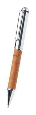 Шариковая ручка Rayulk с корпусом, покрытым переработанной кожей, цвет серебряный - AP722985- Фото №3