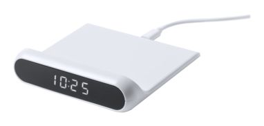 Беспроводное зарядное устройство будильник Thumal, цвет белый - AP723202-01- Фото №1