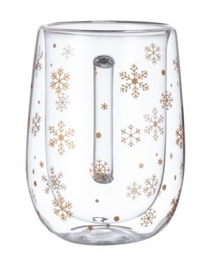Чашка з подвійними стінками, оздоблена зимовим малюнком Doglex, колір прозорий - AP732252- Фото №3