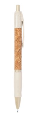 Кулькова ручка з органічного пшеничного пластика, колір натуральний - AP733011-00- Фото №3