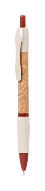 Шариковая ручка из органического соломенного пластика, цвет красный - AP733011-05- Фото №1