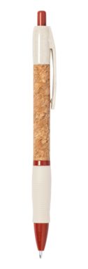 Шариковая ручка из органического соломенного пластика, цвет красный - AP733011-05- Фото №3