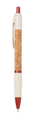 Шариковая ручка из органического соломенного пластика, цвет красный - AP733011-05- Фото №4