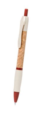 Шариковая ручка из органического соломенного пластика, цвет красный - AP733011-05- Фото №5