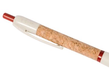Шариковая ручка из органического соломенного пластика, цвет красный - AP733011-05- Фото №6