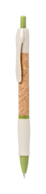 Шариковая ручка из органического соломенного пластика, цвет зеленый - AP733011-07- Фото №1