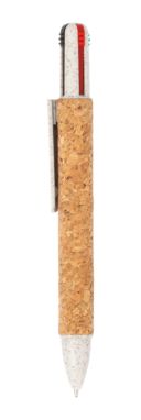 Шариковая ручка Stello из пшеничной соломы ы 4 цветами пасты, цвет натуральный - AP733356- Фото №4