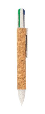 Шариковая ручка Stello из пшеничной соломы ы 4 цветами пасты, цвет натуральный - AP733356- Фото №5