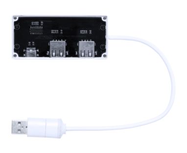 Прозорий USB-хаб Hevan, колір білий - AP733375-01- Фото №5