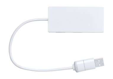Прозорий USB-хаб Hevan, колір білий - AP733375-01- Фото №6