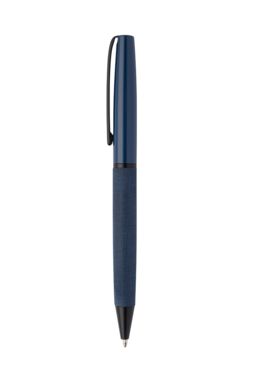 Шариковая металлическая ручка Nerra, цвет темно-синий - AP800734-06A- Фото №4