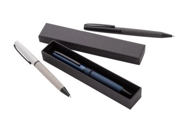 Шариковая металлическая ручка Nerra, цвет темно-синий - AP800734-06A- Фото №5