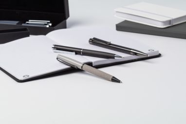 Шариковая металлическая ручка Nerra, цвет серый - AP800734-77- Фото №7