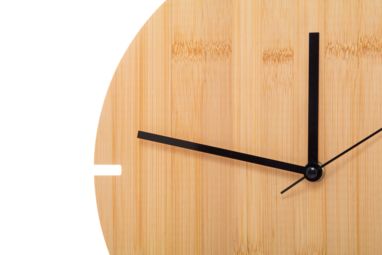 Бамбуковые настенные часы Tokei, цвет натуральный - AP800758- Фото №7