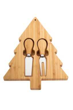 Рождественский набор ножей для сыра Jarlsberg, цвет натуральный - AP808066- Фото №4