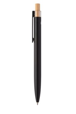 Кулькова ручка з переробленого алюмінію і бамбуку, колір чорний - AP808074-10- Фото №4